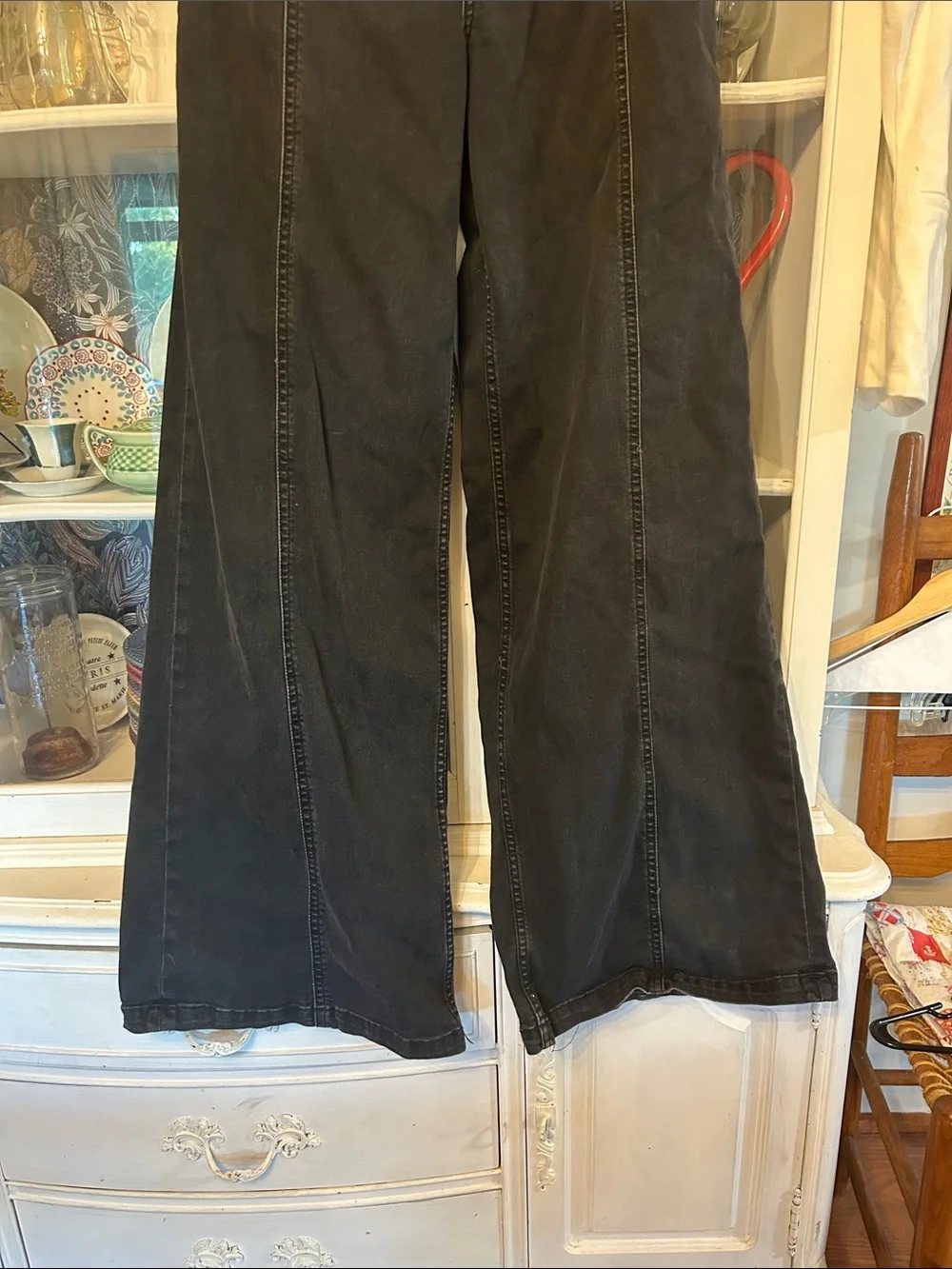 Front Yoke Wide Leg Jeans